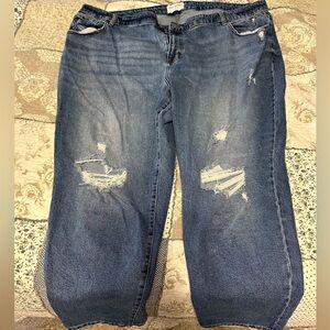 Lane Bryant Ripped ankle jeans